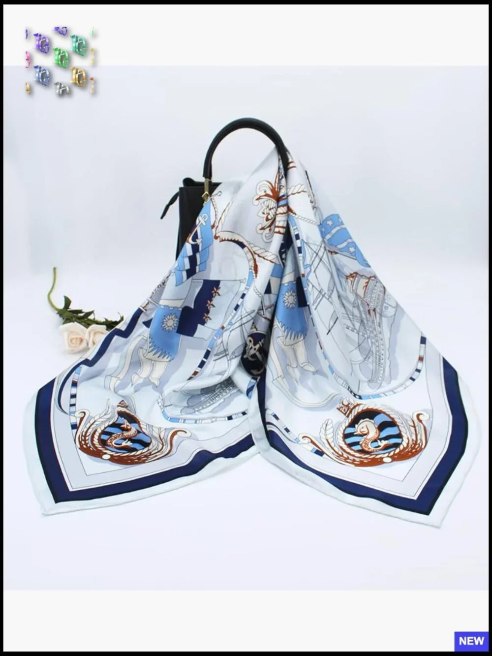 100% Silk Square Scarf Lightweight Headwrap Shawl Versatile Gift Box